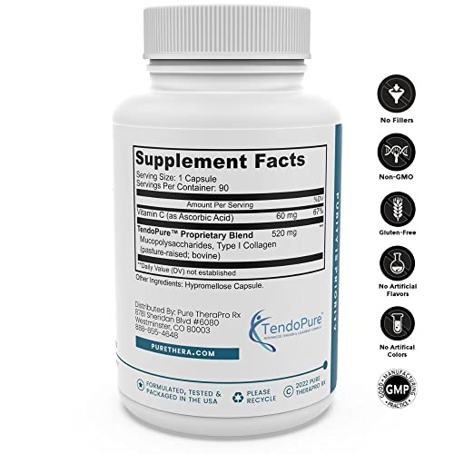 Frasco Pure TheraPro Rx con cápsulas para recuperación lesiones tendones