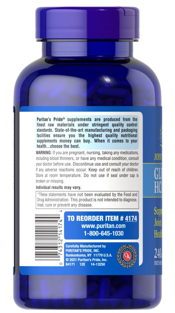Frasco de Puritan's Pride Joint Formula glucosamina 680mg