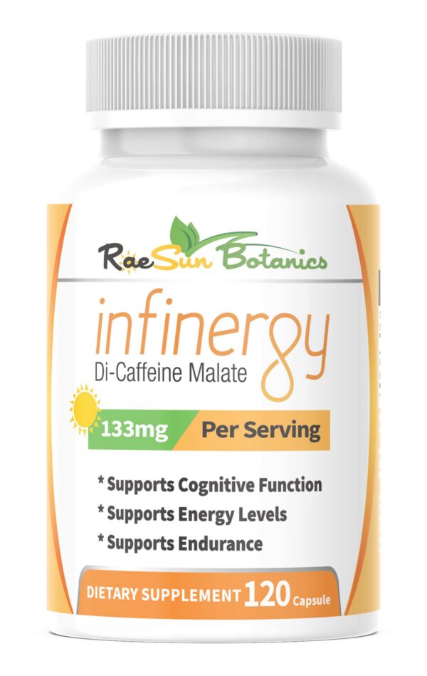Frasco RaeSun Botanics Infinergy 120 cápsulas para energía