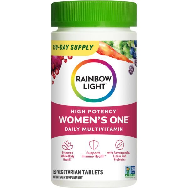 Frasco Rainbow Light multivitamínico diario para mujeres