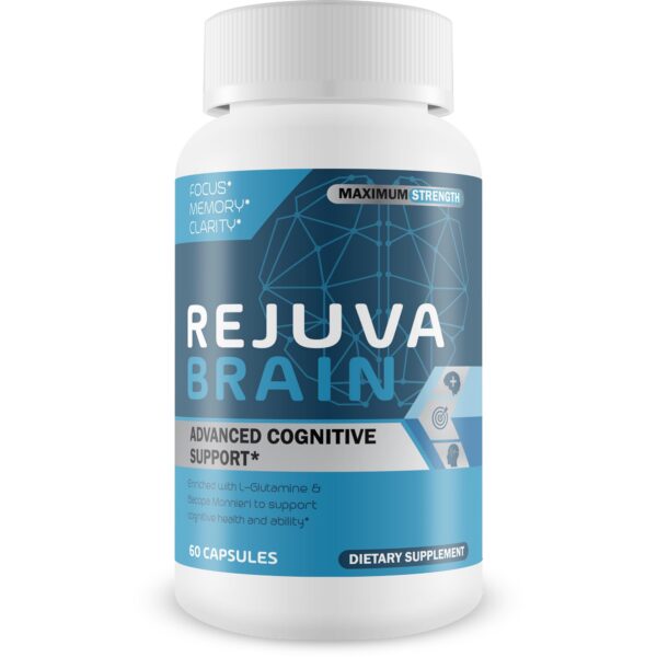 Frasco deRejuva Brain suplemento cognitivo con Bacopa y L-Glutamina