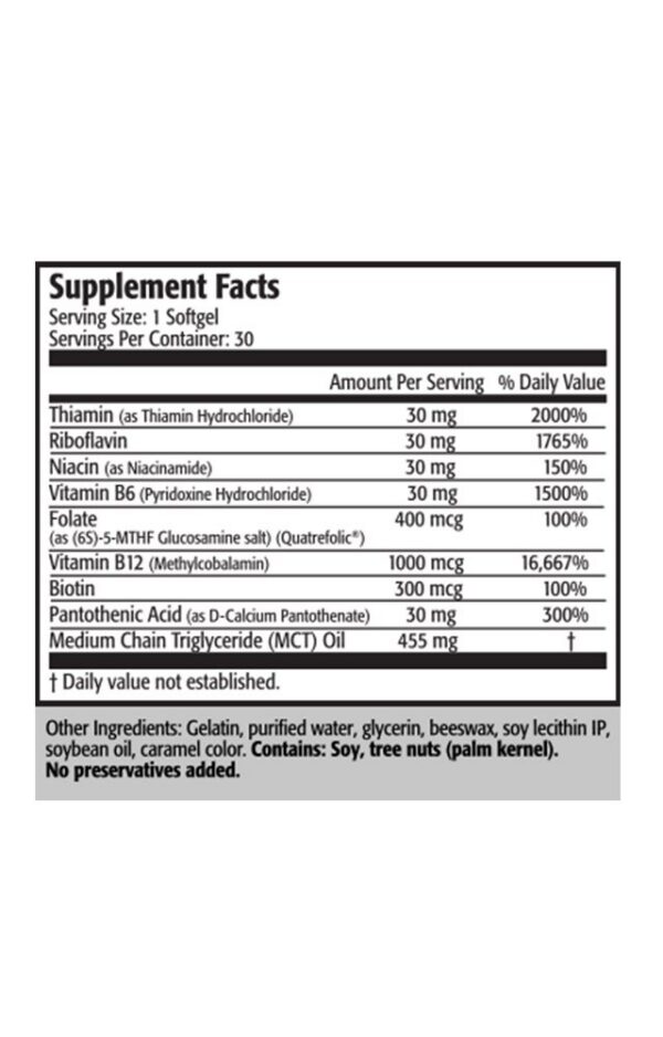 Frasco de Res-Q Complejo B Ultimate con 30 unidades