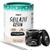 Frasco de resina pura de shilajit himalaya con cucharita para suplemento