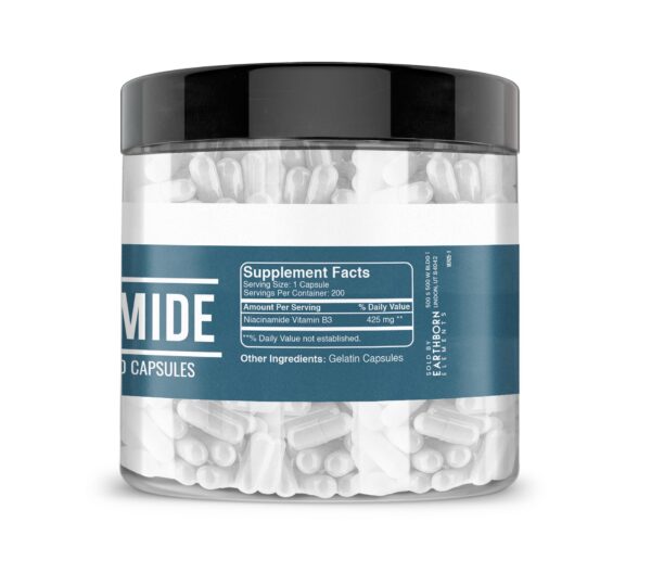 Frasco reutilizable cápsulas de niacinamida B3 Earthborn