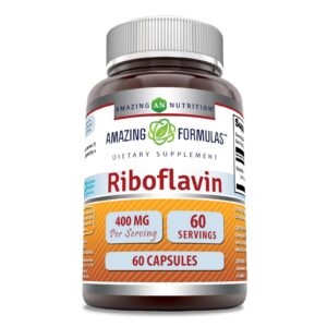 Frasco Riboflavina 400 mg Amazing Formulas