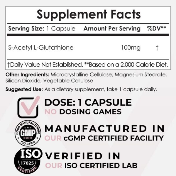 Frasco de S-Acetil L-Glutatión de Nootropics Depot