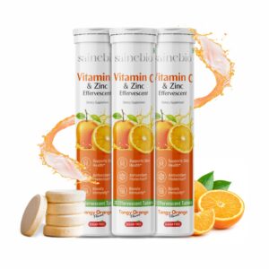 Frasco SAINEBIO Vitamina C + Zinc efervescentes