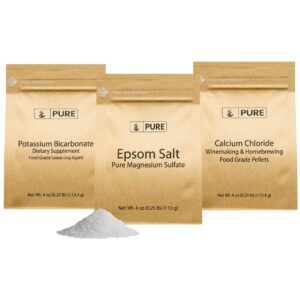 Frasco de sales de Epsom y compuestos