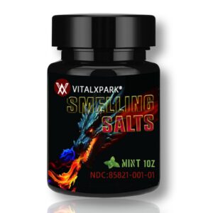 Frasco de sales aromáticas VitalXpark para energía y enfoque