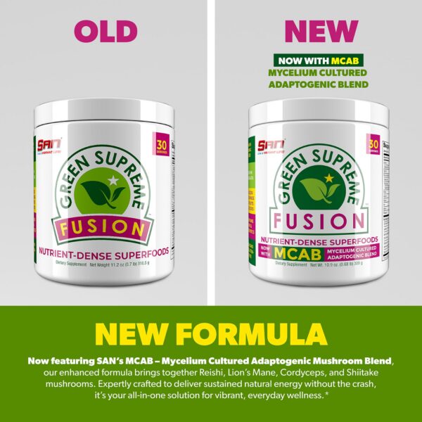 Frasco SAN Nutrition Green Supreme Fusion superalimento vegano