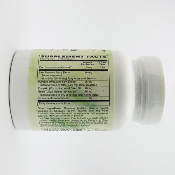 Frasco Saw Palmetto Pygeum Plus Holly Hill 120 softgels