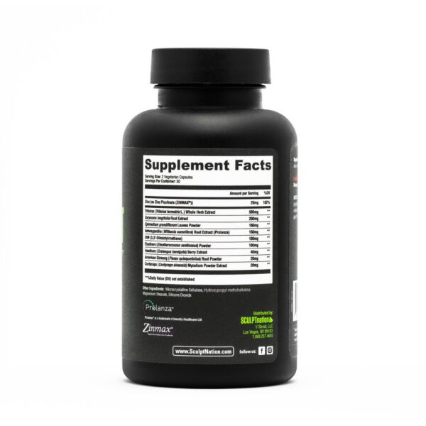 Version 1.0.0 Frasco Sculpt Nation suplemento Tribulus con Ashwagandha