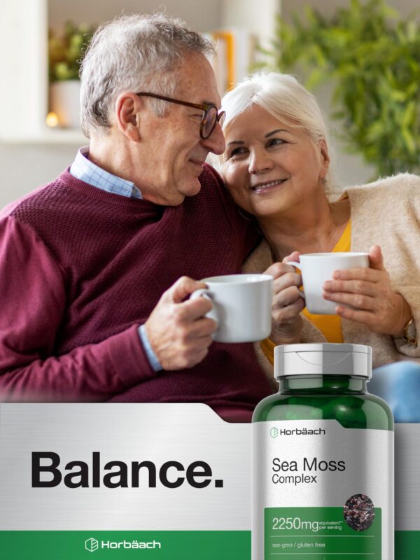 Frasco Sea Moss Complex con etiqueta