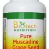 frasco semilla de uva muscadine 650mg 90 cápsulas biotech