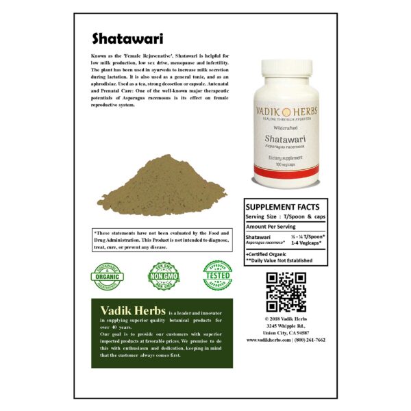 Frasco de shatawari en polvo 1 libra