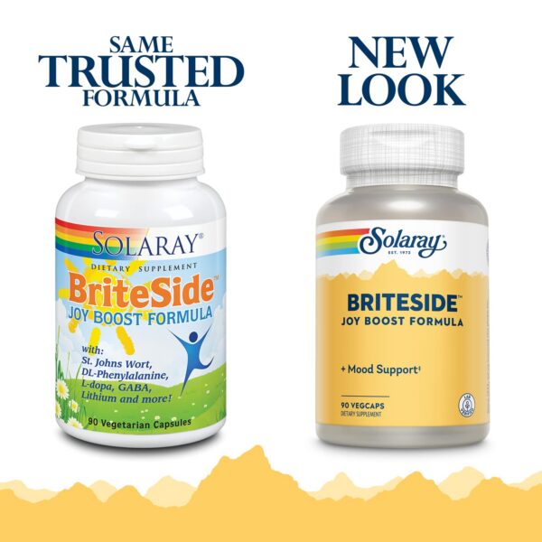 Frasco de Solaray BriteSide con 90 cápsulas vegetarianas