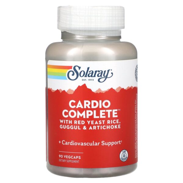 Frasco SOLARAY CardioComplete para salud cardiovascular 90 cápsulas vegetales