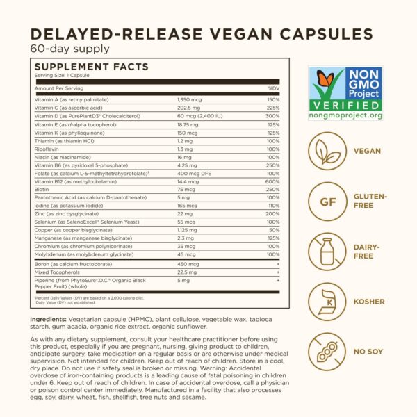 Version 1.0.0 Frasco Solgar multivitaminas hombre 50 60 cápsulas