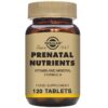 Frasco Solgar Prenatal Nutrients 120 tabletas multivitamínico