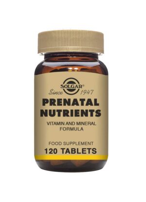 Frasco Solgar Prenatal Nutrients 120 tabletas multivitamínico