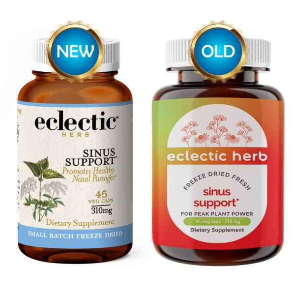 Frasco de soporte nasal con hierbas orgánicas liofilizadas