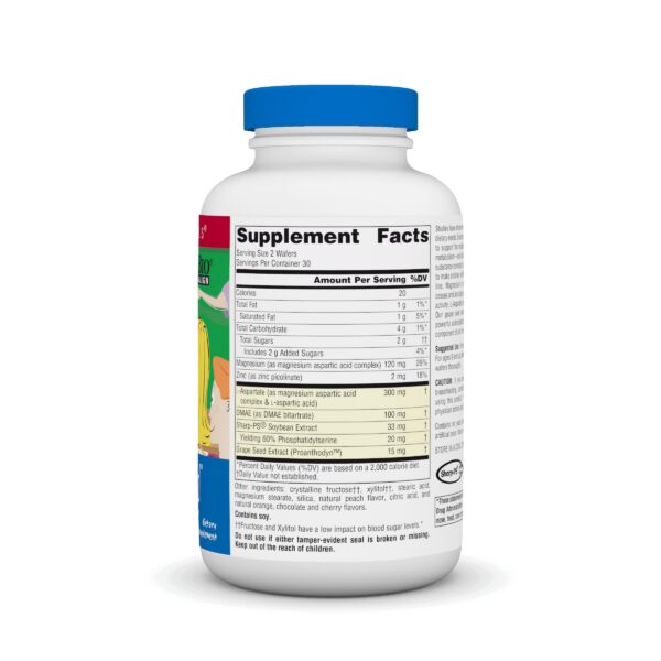 Frasco Source Naturals Attentive Child con 60 oblitas masticables para niños