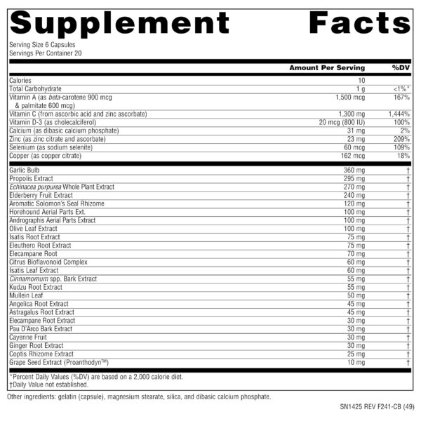 Frasco de Source Naturals Fórmula Wellness abierto