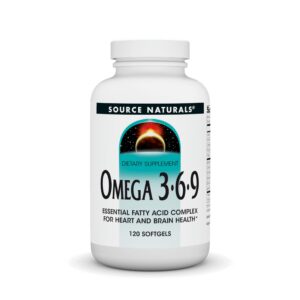 Frasco source naturals omega 3-6-9 120 cápsulas blandas