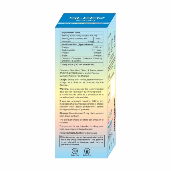 Version 1.0.0 Frasco de spray para dormir con melatonina WALPAR