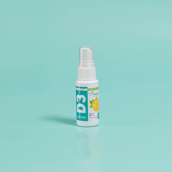 Frasco spray vitamina d3 vegano para niños y adultos