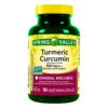Frasco Spring Valley cúrcuma curcumina y jengibre suplemento