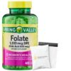 Frasco Spring Valley suplemento folato 400 tabletas
