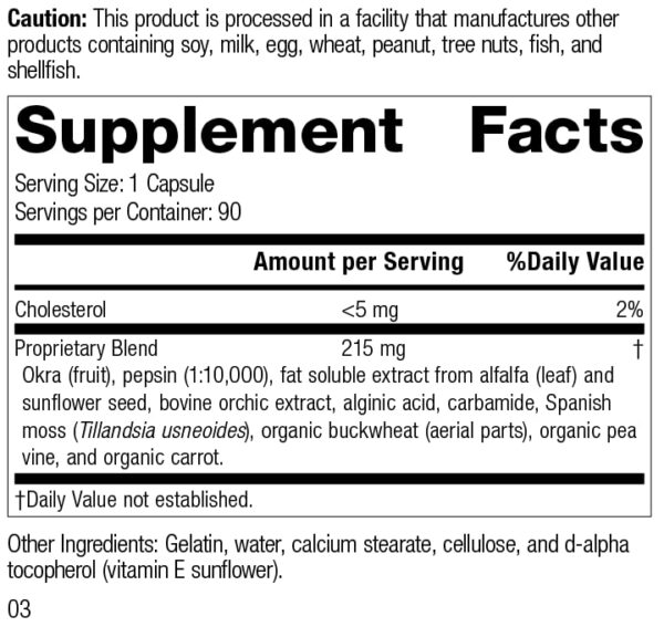 Version 1.0.0 Frasco Standard Process Okra Pepsin E3 suplemento digestivo
