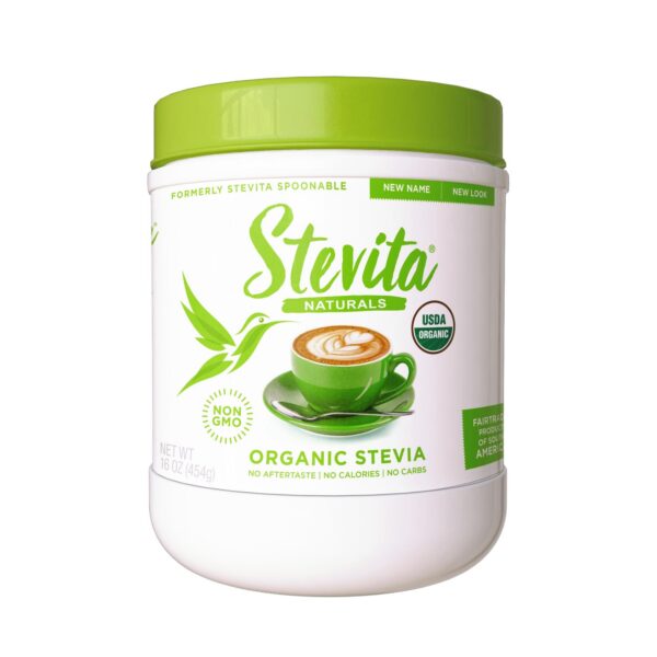 Version 1.0.0 Frasco Stevita stevia orgánica 16 oz endulzante natural vegano