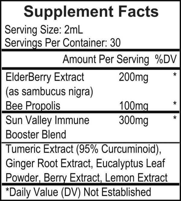 Version 1.0.0 Frasco Sun Valley Nutraceuticals Respuesta Inmune 365 con saúco