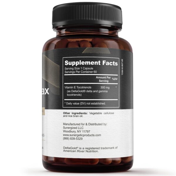 Frasco suplemento Sunergetic Vitamina E Tocotrienoles annatto