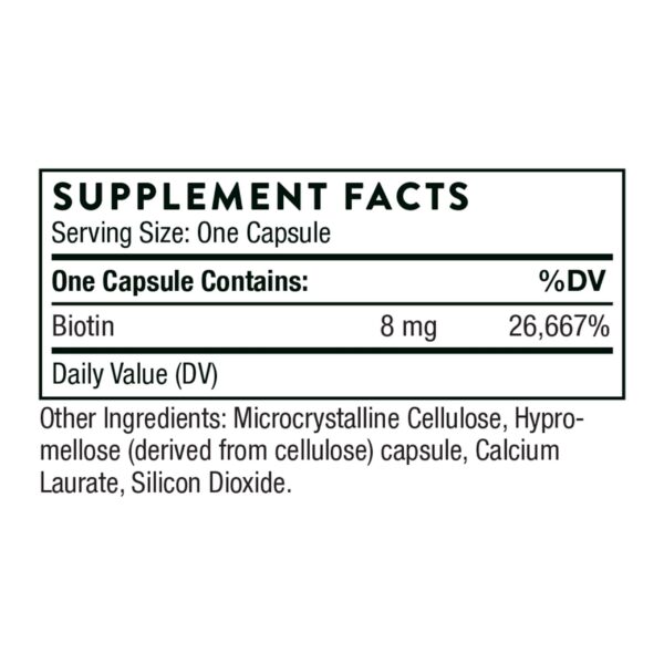 Etiqueta con porciones THORNE