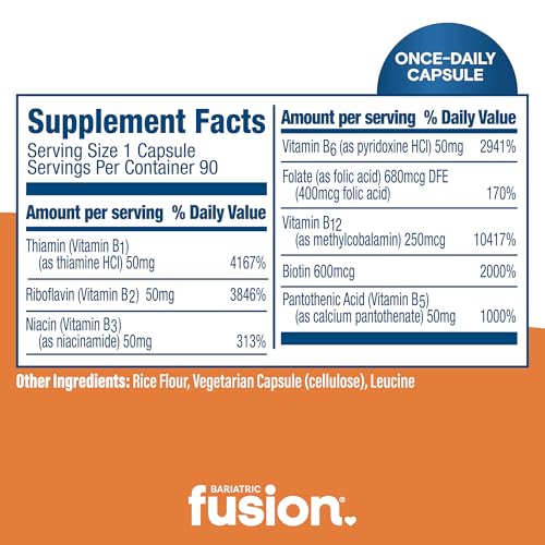 Frasco de suplemento Bariatric Fusion Complejo B-50