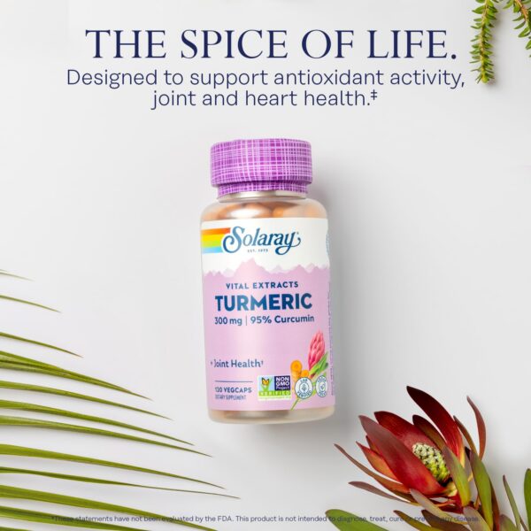Version 1.0.0 Frasco suplementario de cúrcuma SOLARAY 120 tabletas veganas