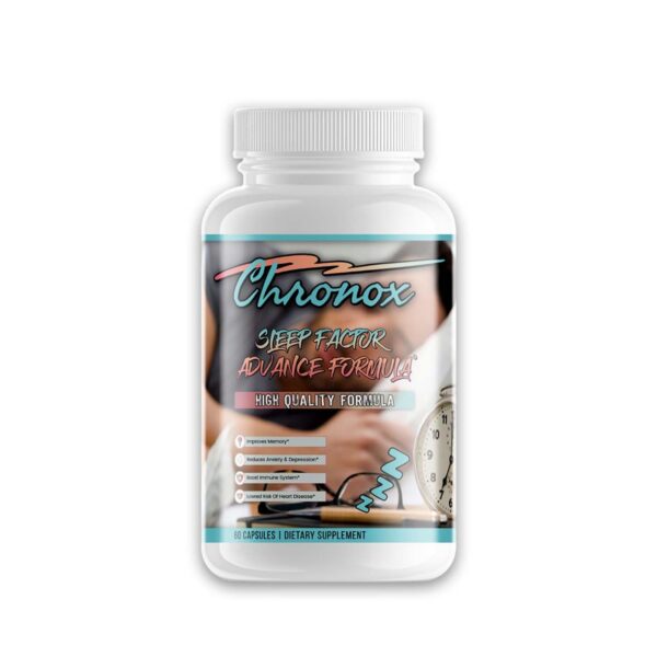 Frasco de suplemento para dormir CHRONOX 60 cápsulas