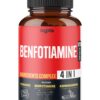 Frasco suplemento agobi 4 en 1 benfotiamina 120 cápsulas veganas