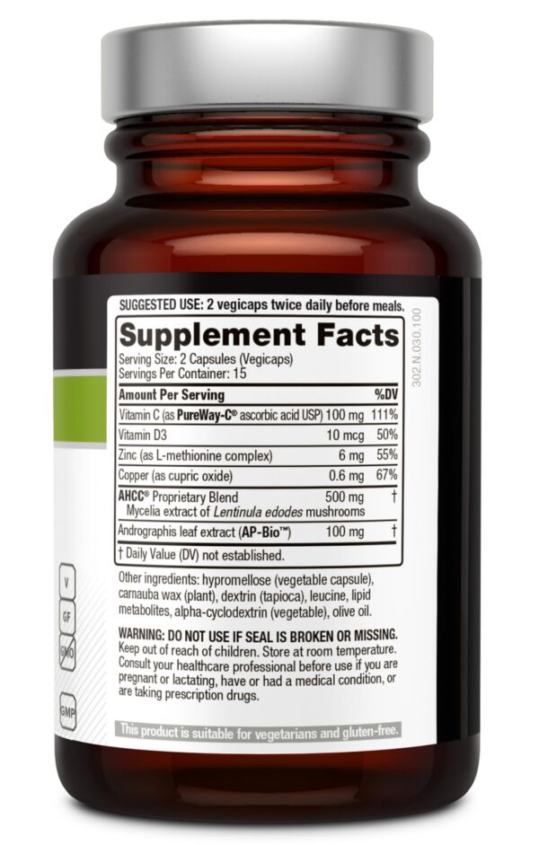 Version 1.0.0 Frasco suplemento AHCC Quality of Life ImmunoComplex 30 tab