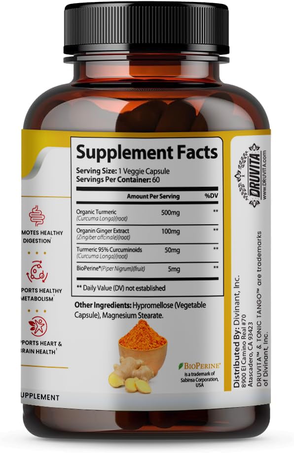 Frasco suplemento antioxidante Tonic Tango 60 cápsulas