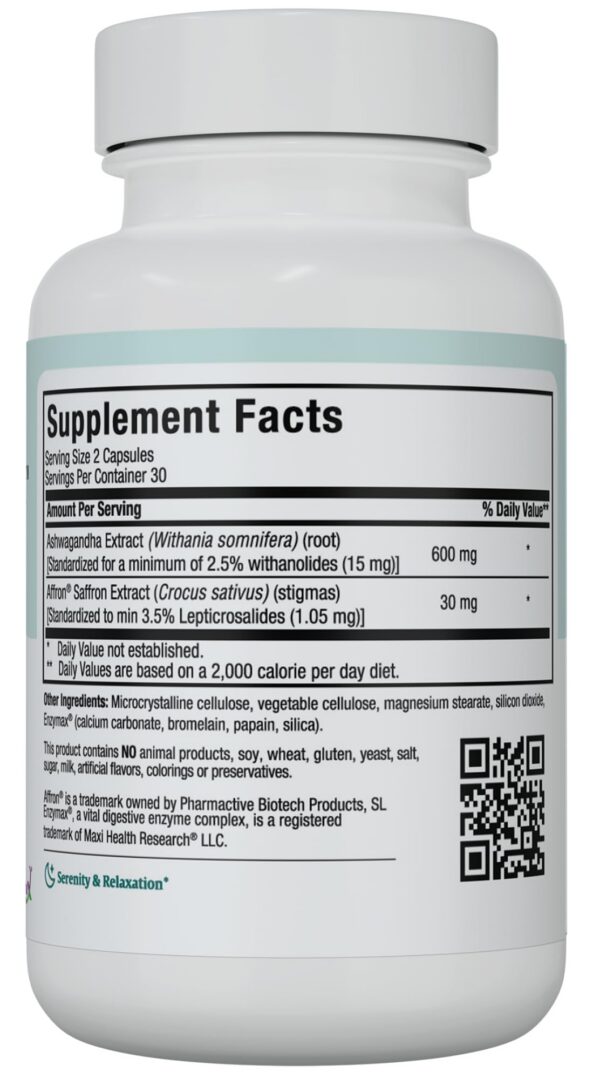 Version 1.0.0 Frasco suplemento Ashwagandha azafrán Maxi Health