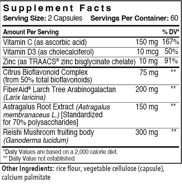 Frasco de suplemento con astrágalo y vitaminas para inmunidad