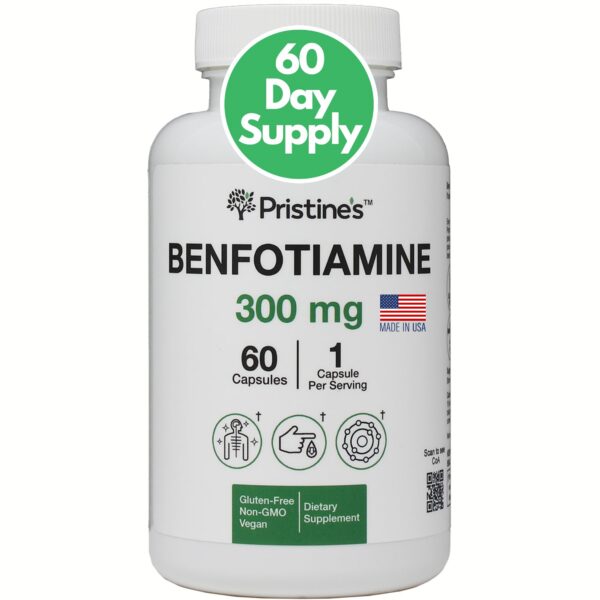 frasco suplemento benfotiamina pristiñe para salud nerviosa 60 días