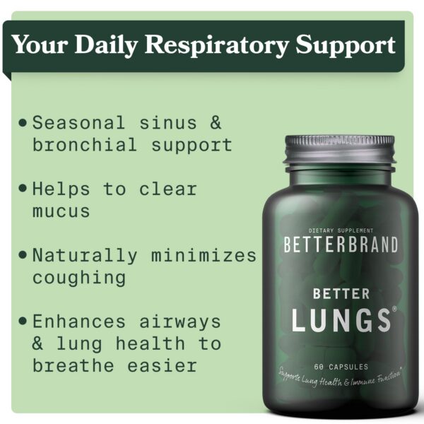 Frasco suplemento BetterLungs Betterbrand 60 cápsulas