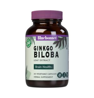 Frasco suplemento BlueBonnet extracto hoja Ginkgo Biloba