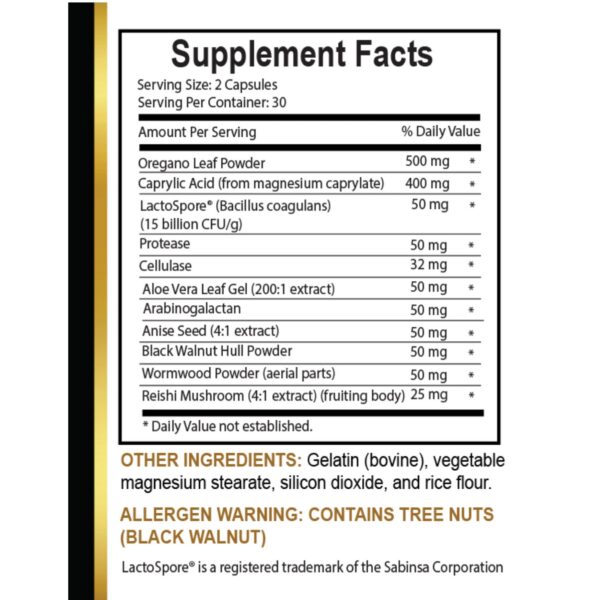 Version 1.0.0 Etiqueta frontal Generic Candida Pro Probiótico