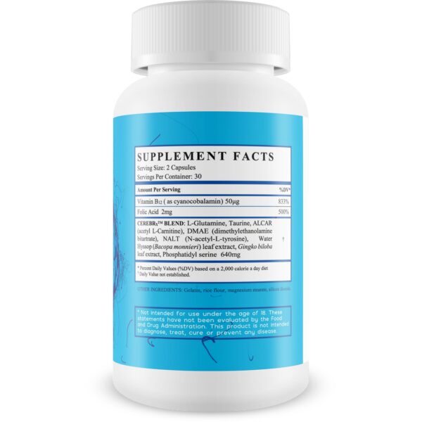 Version 1.0.0 Frasco suplemento cerebral The Genius Wave Pro 60 cápsulas